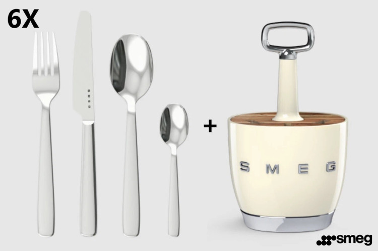 سرويس قاشق و چنگال 25 پارچه Smeg