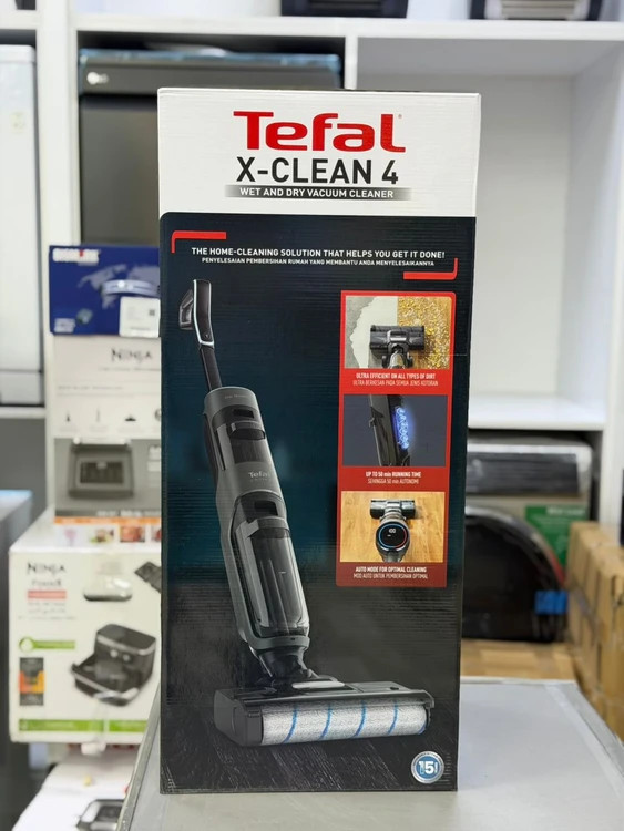 جارو زمینشوی و کفشوی شارژی تفال مدل Tefal X-Clean 4 GF5035